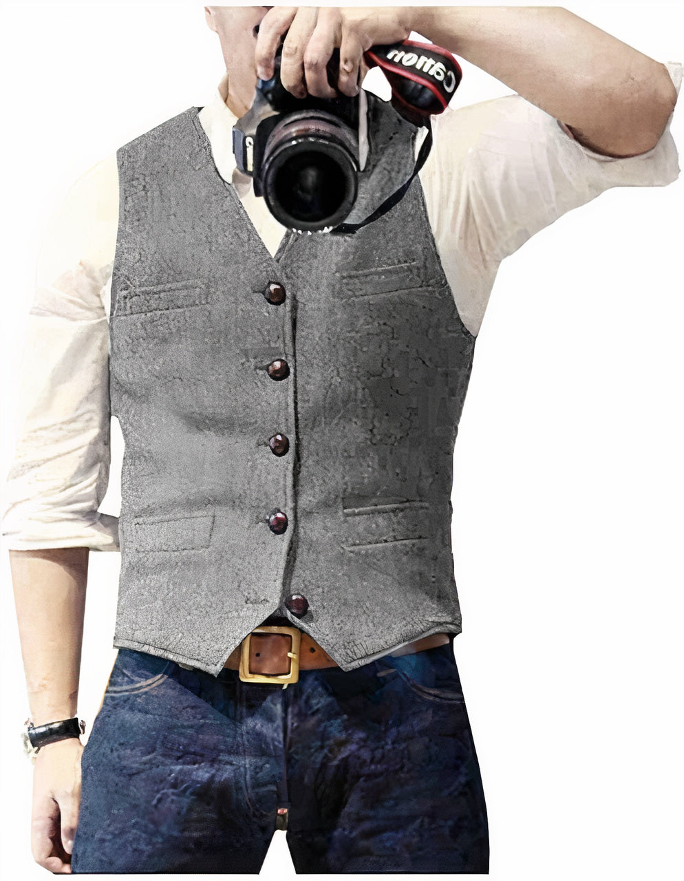 Herren Strickweste Im Gilet Stil