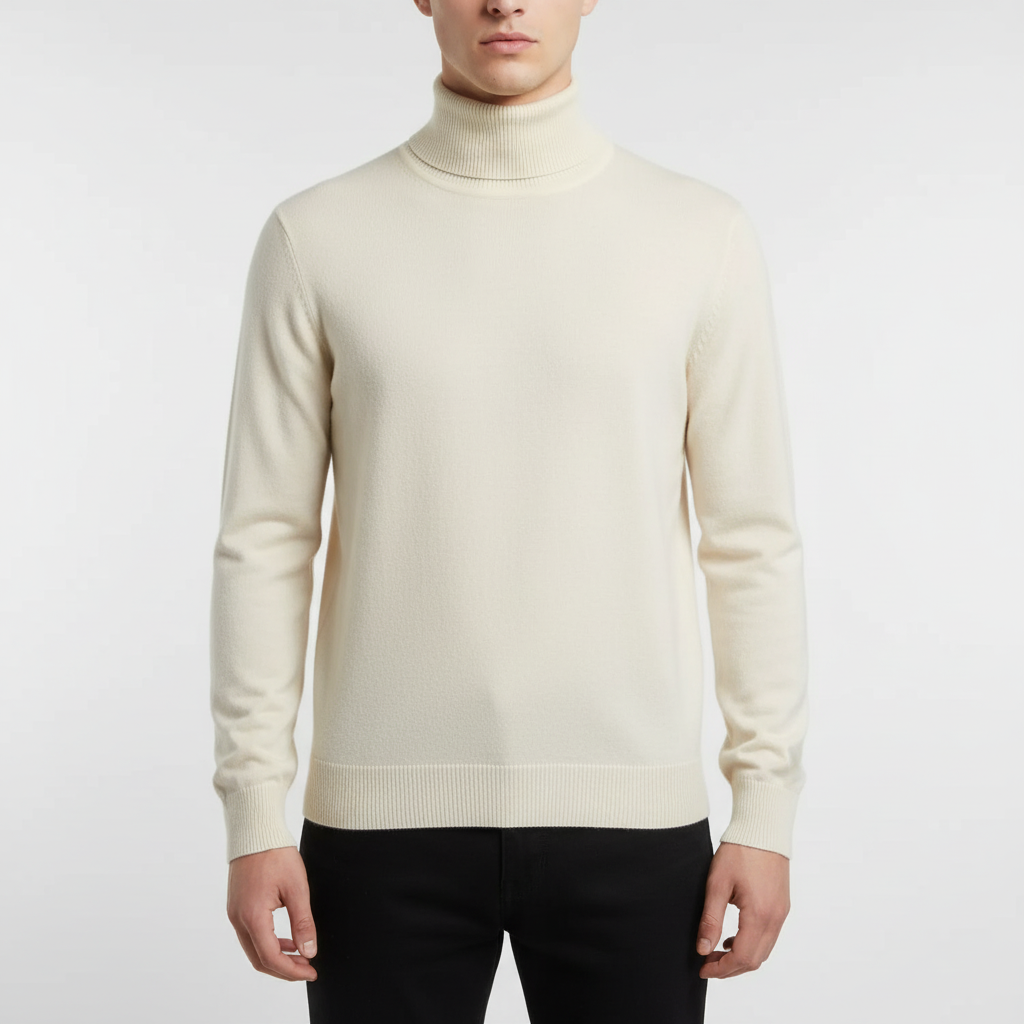 Klassischer Herren Rollkragenpullover mit Regular Fit