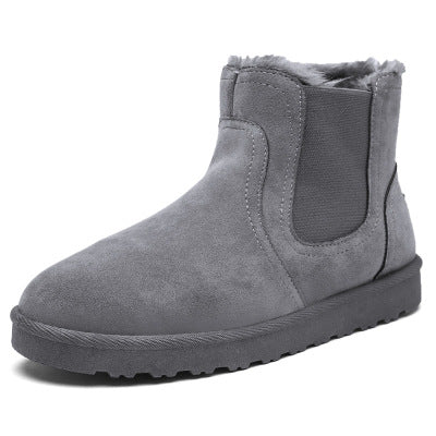Wildleder Schneestiefel mit Kunstfellfutter zum Reinschlüpfen