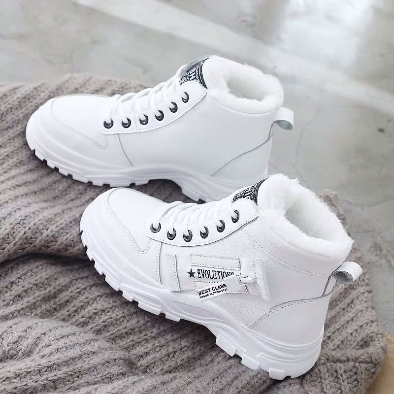 Gefütterte Damen Schuhe mit dicker Plateausohle