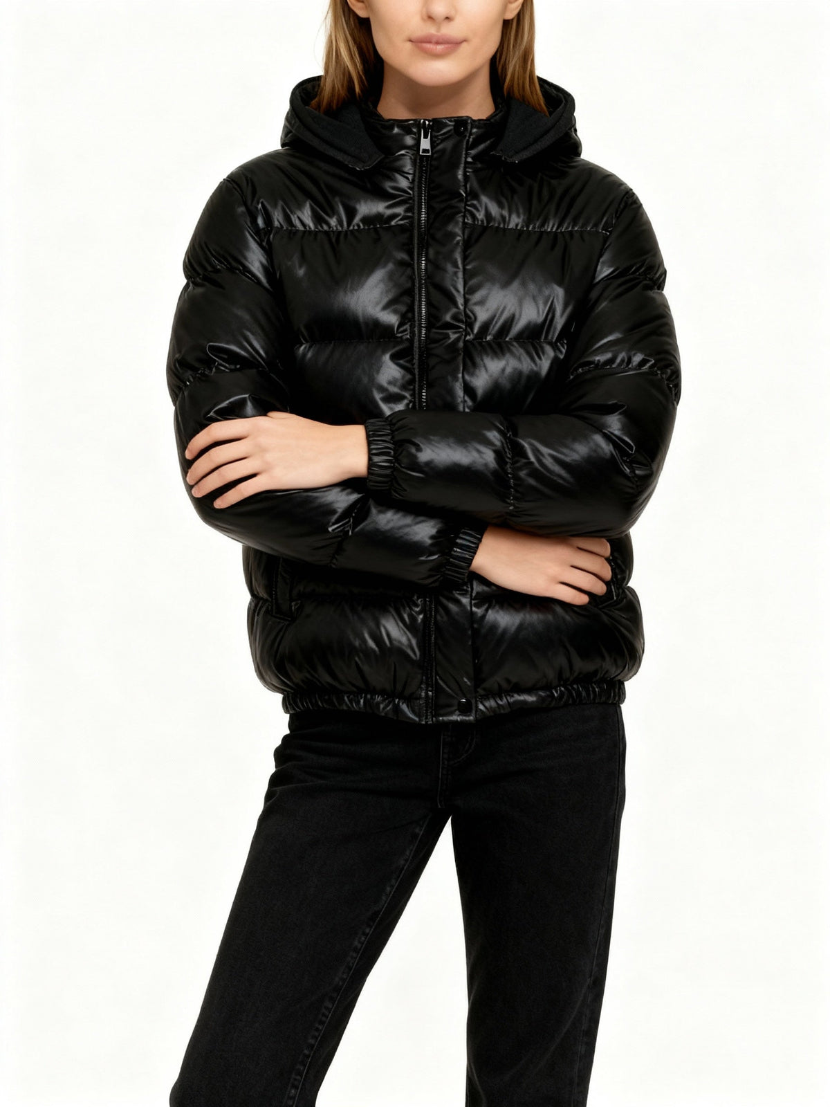 Leichte Damen Steppjacke mit Glanzfinish