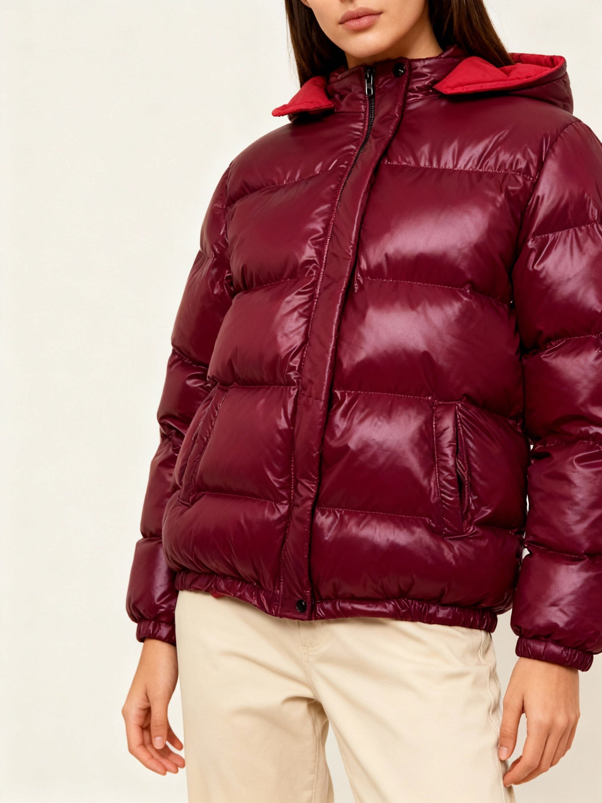Leichte Damen Steppjacke mit Glanzfinish