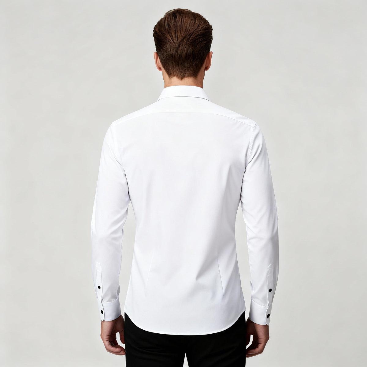Knitterfreies Slim Fit Herren Stretchhemd