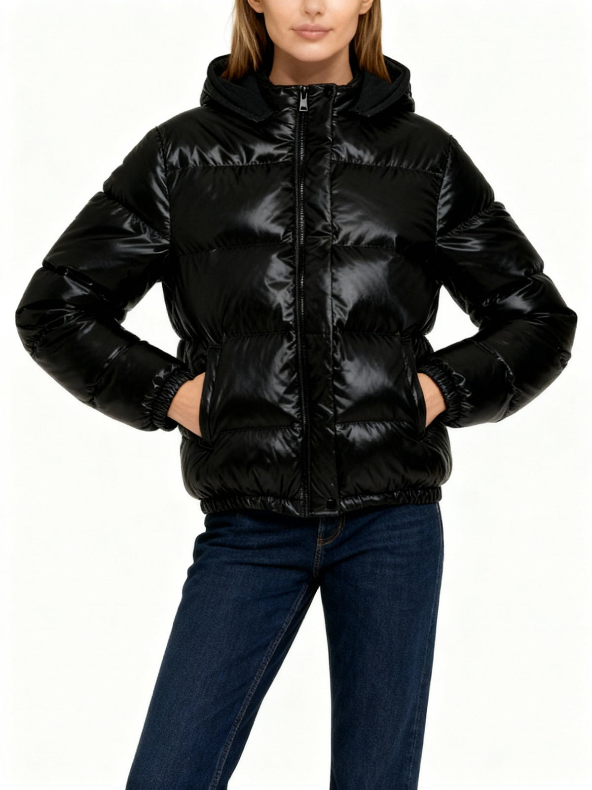 Leichte Damen Steppjacke mit Glanzfinish