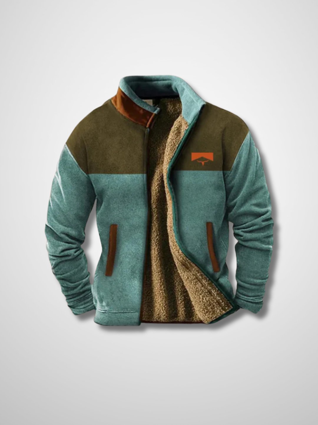 Herren Fleecejacke mit Sherpa Futter und Reissverschluss