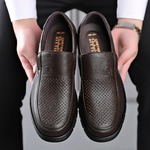 Herren Freizeitschuhe Aus Leder Mit Schnürung