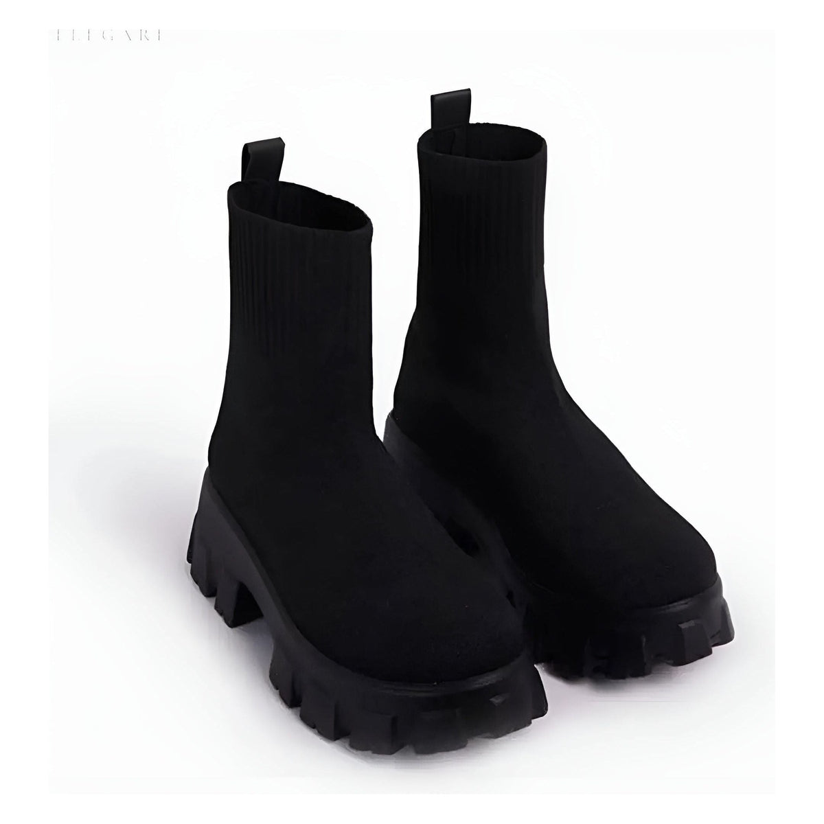 Elastische Damen Sock-Boots mit rutschfester Sohle