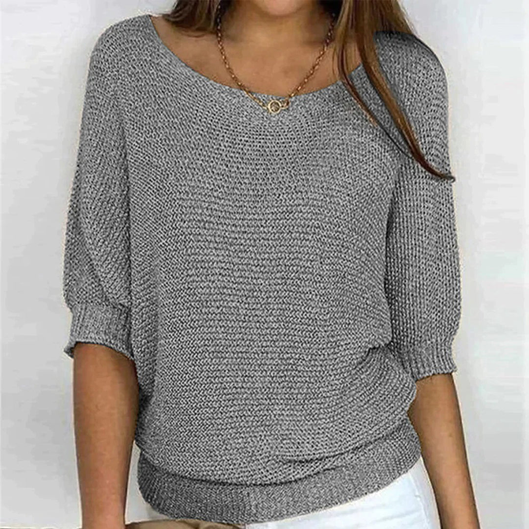Lockerer Strickpullover mit Strukturmuster