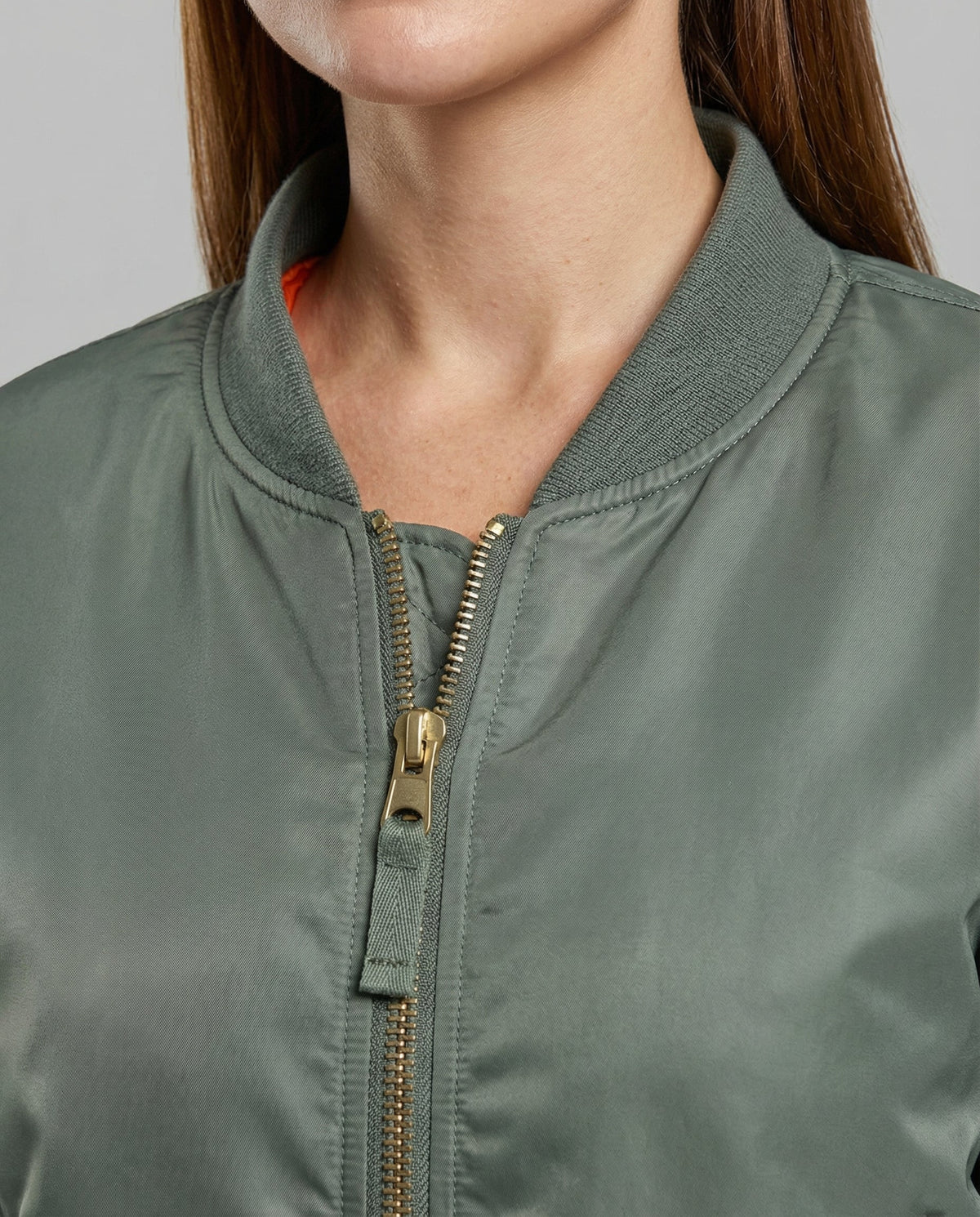 Gefütterte Klassische Damen Bomberjacke mit Rippbündchen