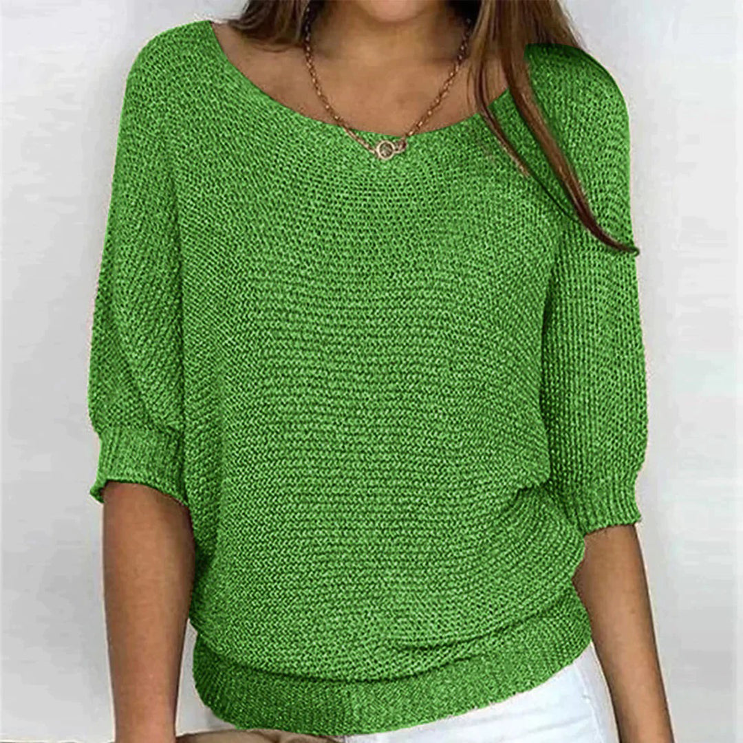 Lockerer Strickpullover mit Strukturmuster
