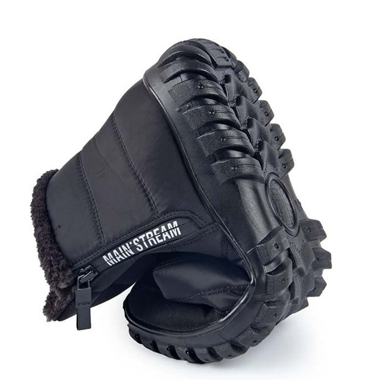 Gefütterte Herren Winter Stiefeletten mit Rutschfester Gummisohle