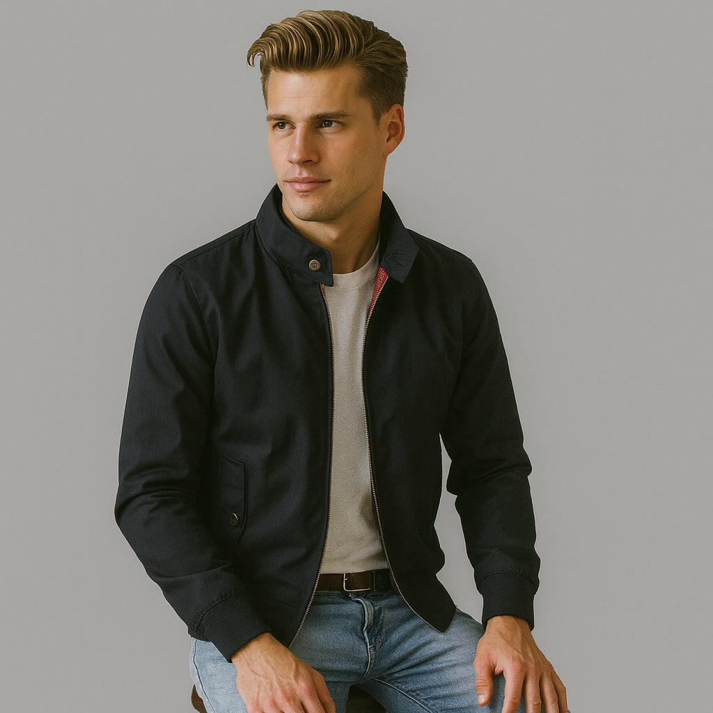 Leichte Übergangsjacke im Bomber-Stil mit Stehkragen