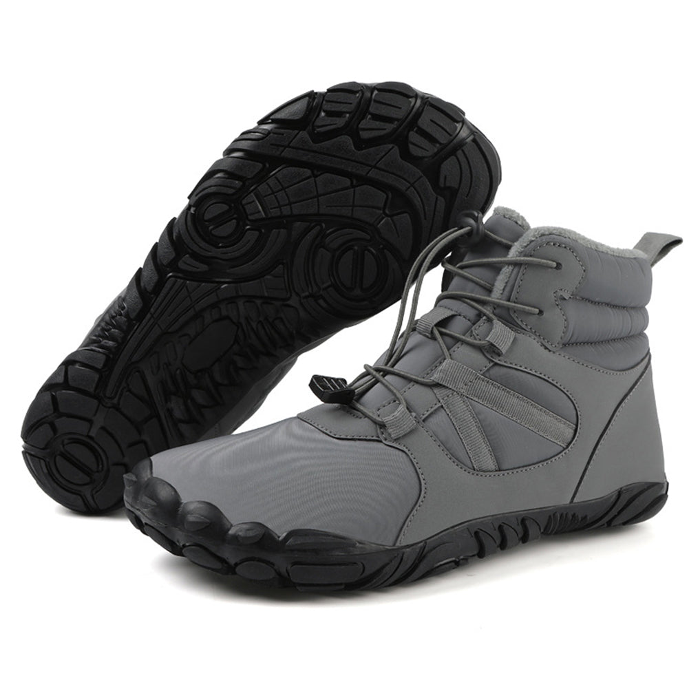 Winterliche Barfuss-Wanderstiefel für Trails und Spaziergänge