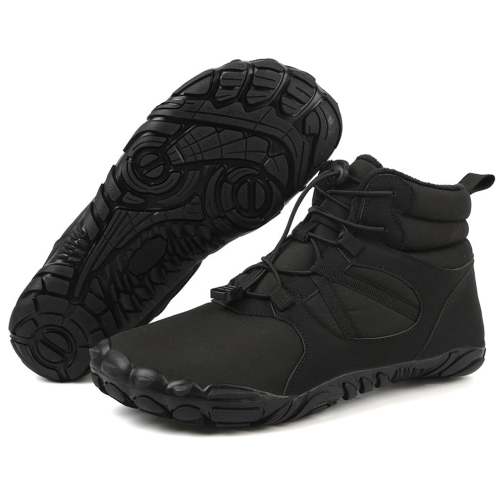 Winterliche Barfuss-Wanderstiefel für Trails und Spaziergänge
