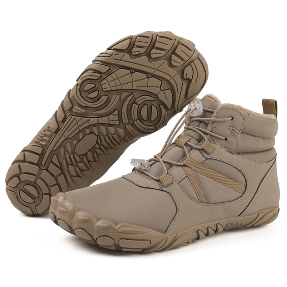Winterliche Barfuss-Wanderstiefel für Trails und Spaziergänge
