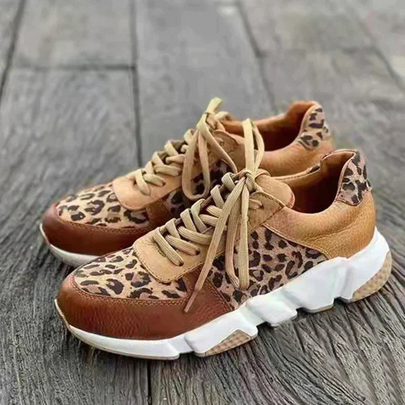 Damen Sneaker mit Leopardenmuster