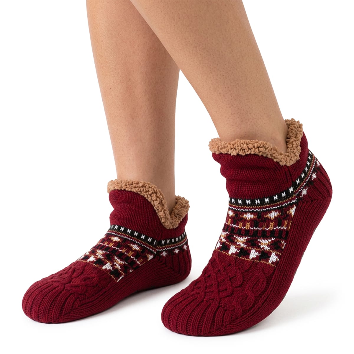 Thermosocken mit Fleecefutter und Antirutsch Noppen