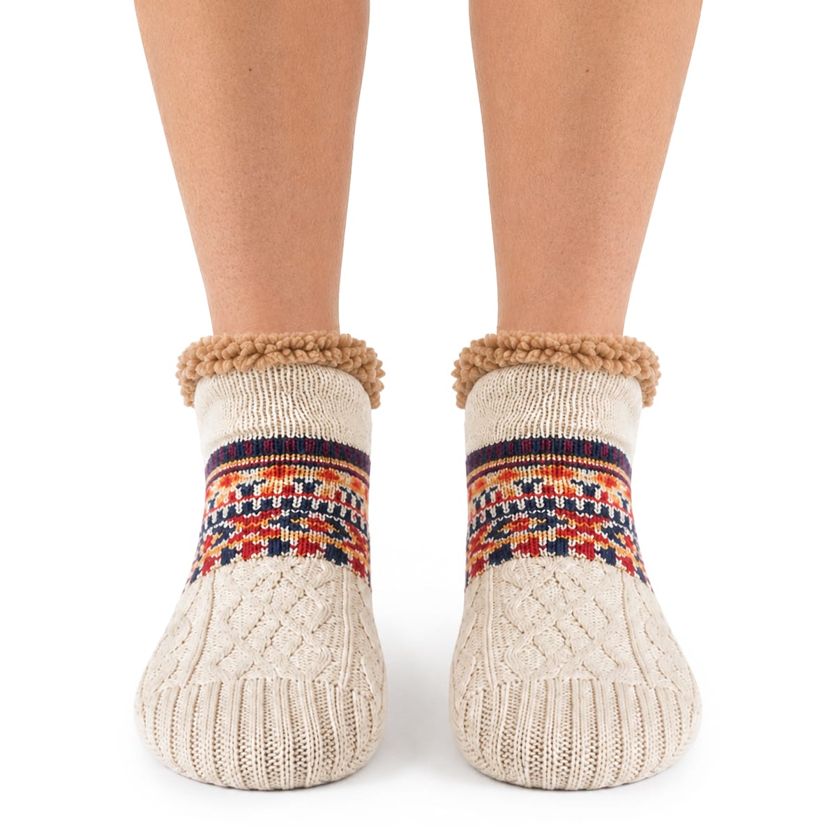 Thermosocken mit Fleecefutter und Antirutsch Noppen