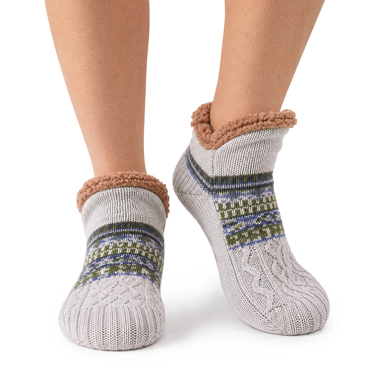 Thermosocken mit Fleecefutter und Antirutsch Noppen