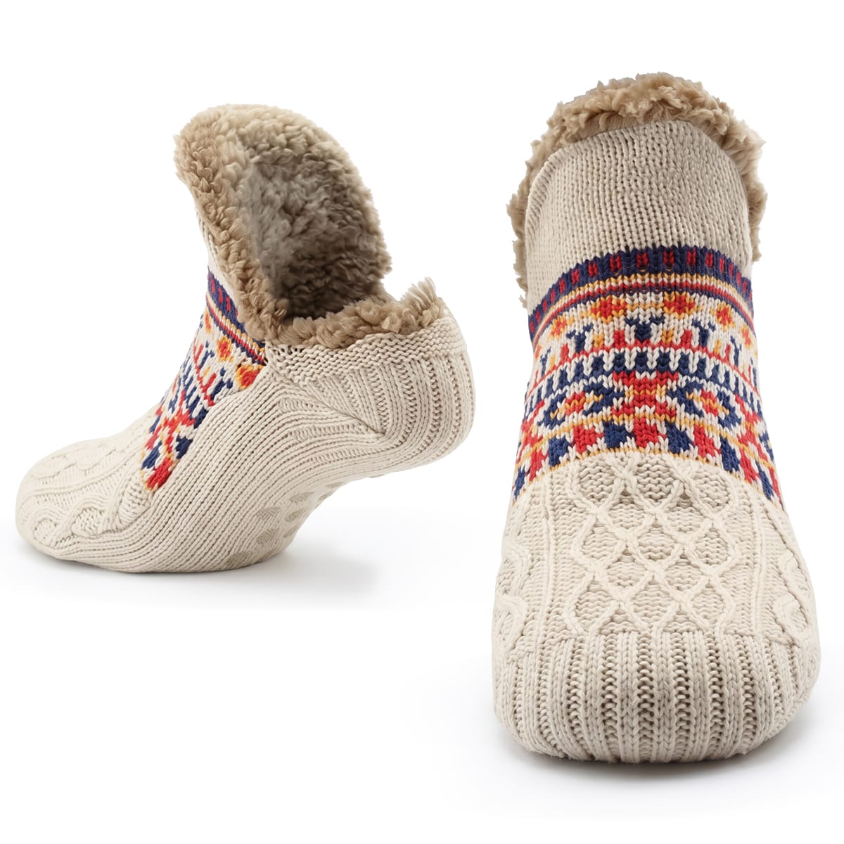 Thermosocken mit Fleecefutter und Antirutsch Noppen