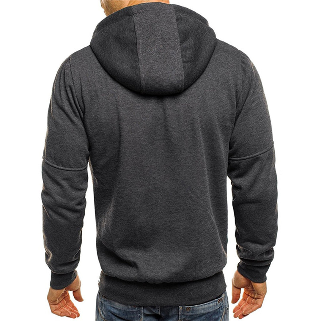 Lässige Herren Kapuzenjacke mit Durchgehendem Reißverschluss