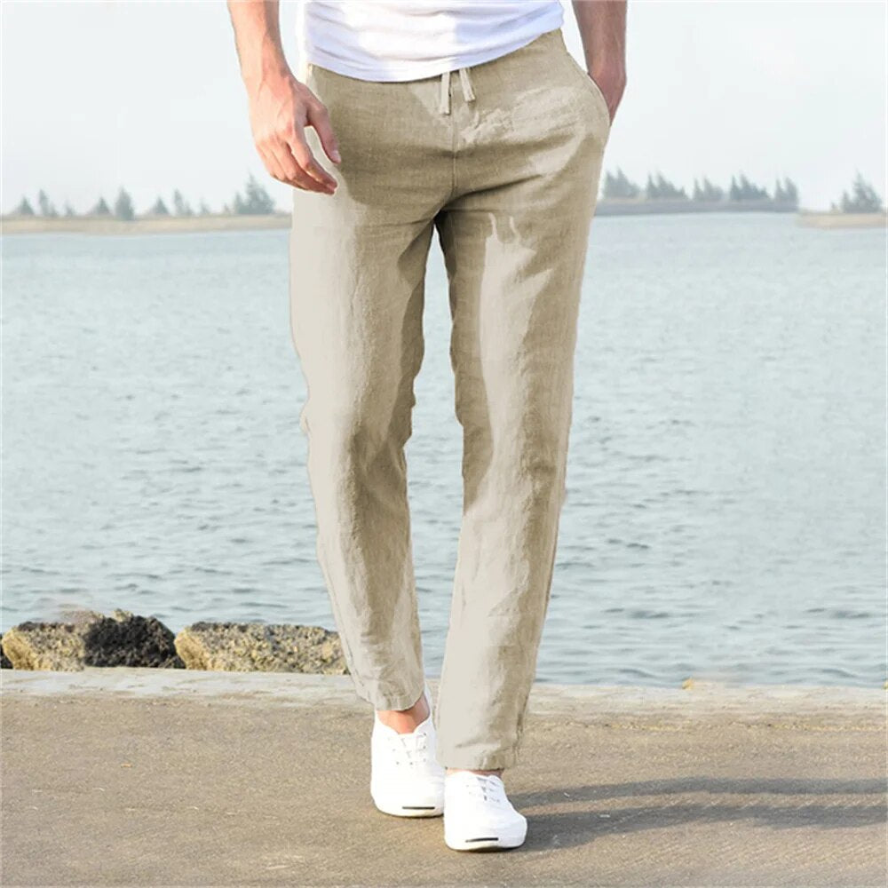 Lässige Herren Leinenhose mit Klassischem Schnitt