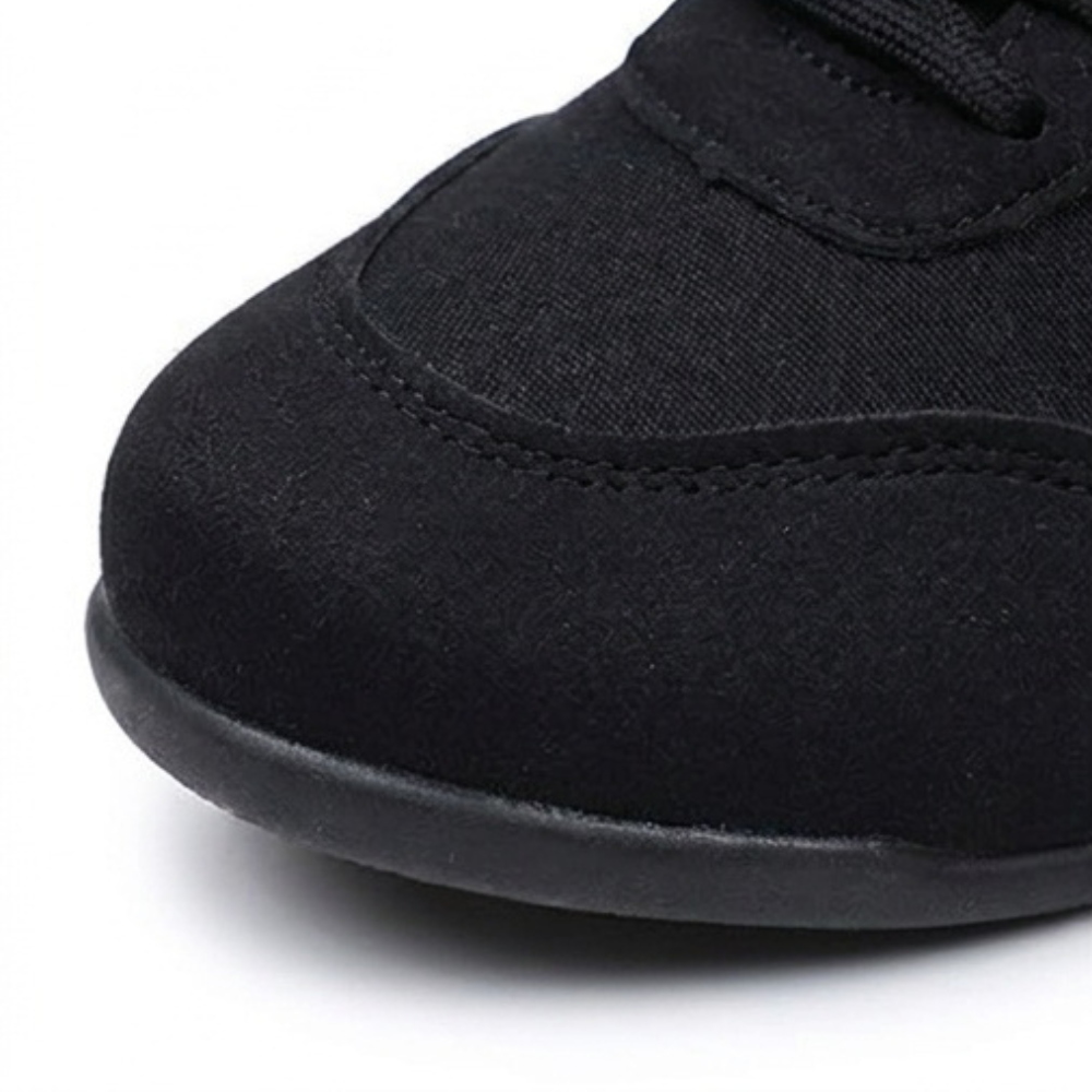 Damen Retro Slip-On Sneaker mit Wellenstreifen
