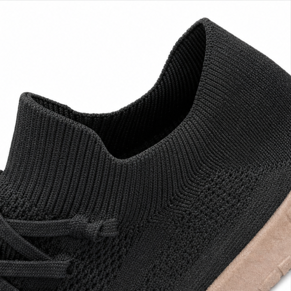 Damen Strick Slip-On Sneaker mit dicker Polstersohle