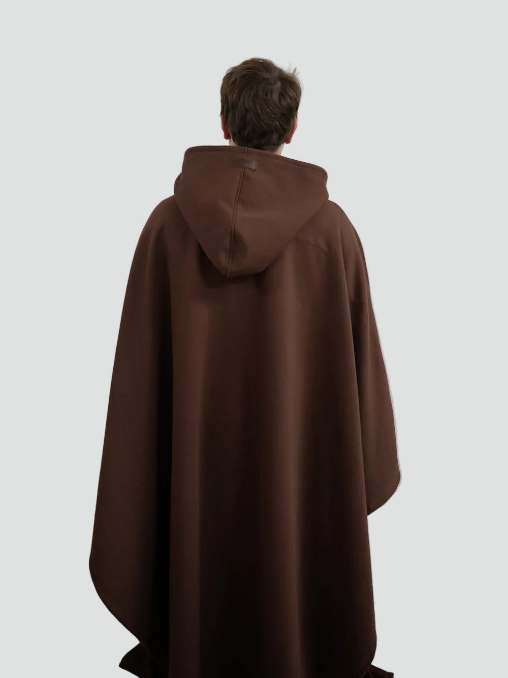Kuscheliger Poncho Überwurf mit Kapuze und weichem Fleece