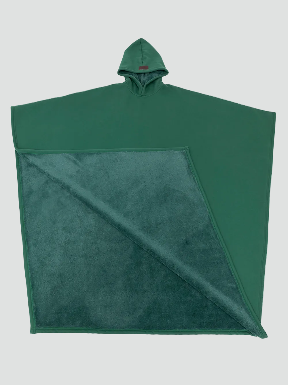 Kuscheliger Poncho Überwurf mit Kapuze und weichem Fleece