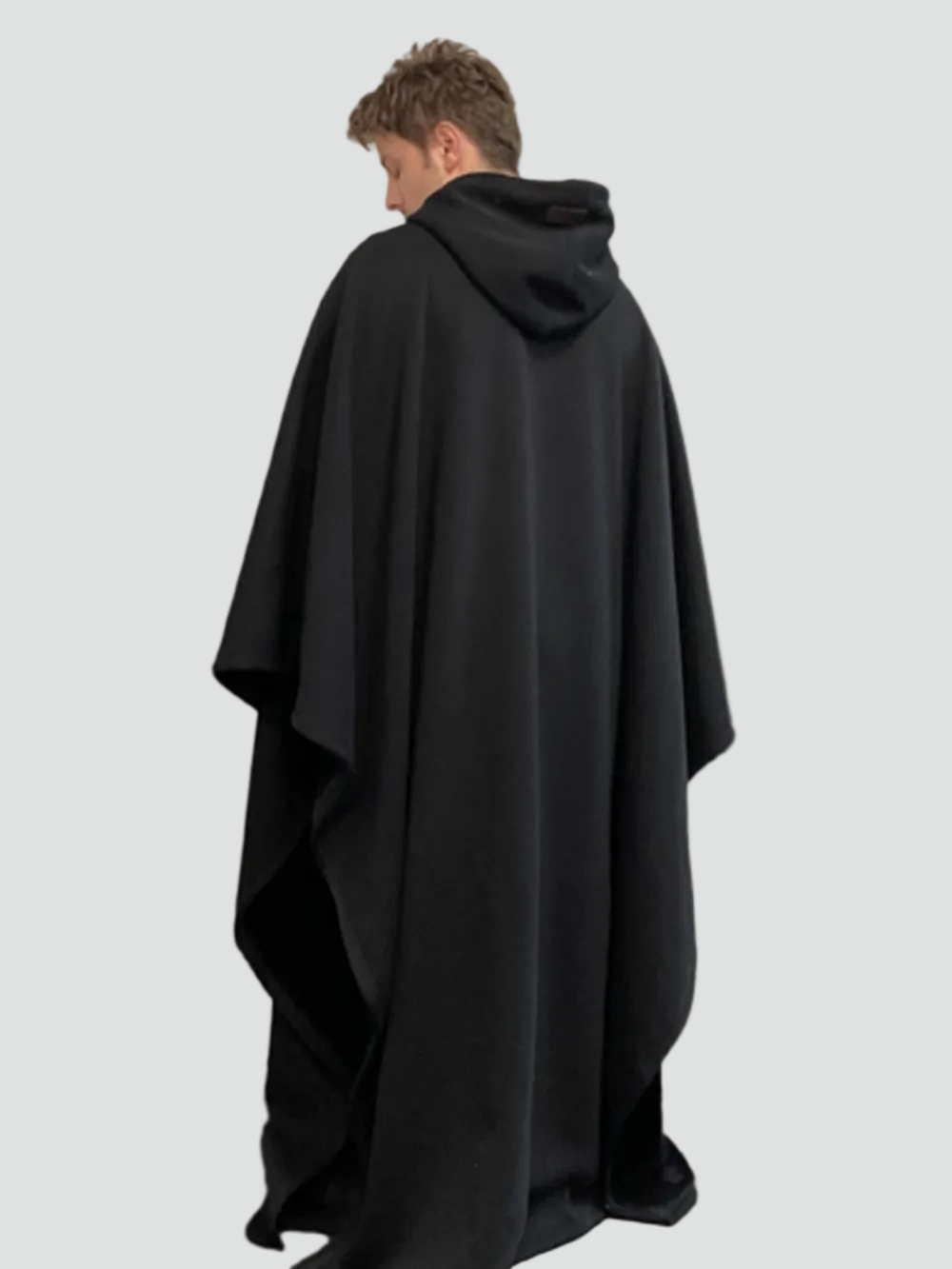 Kuscheliger Poncho Überwurf mit Kapuze und weichem Fleece