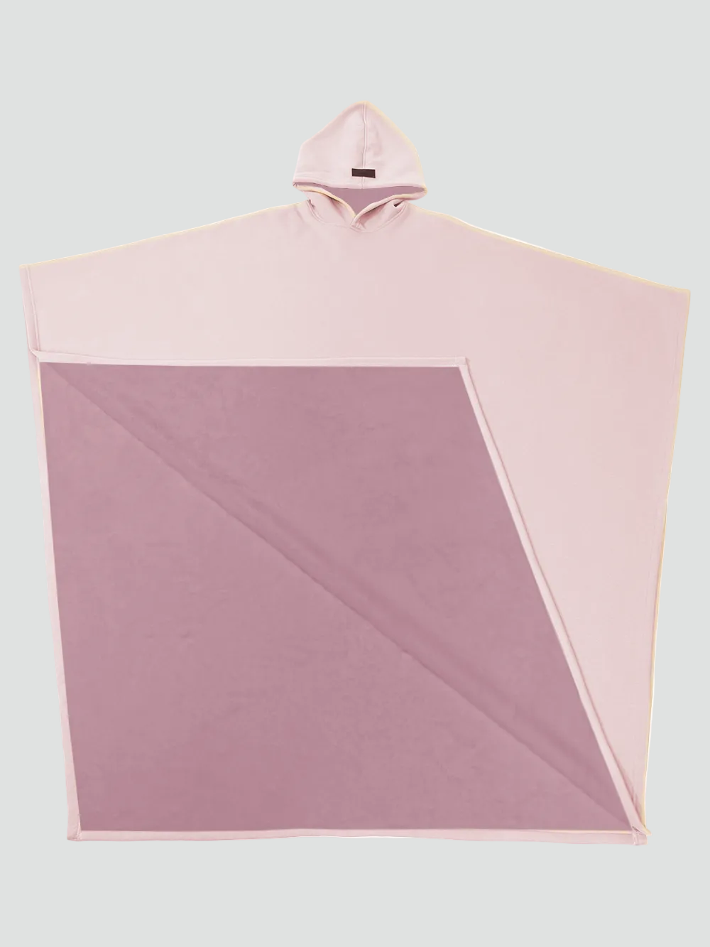 Kuscheliger Poncho Überwurf mit Kapuze und weichem Fleece