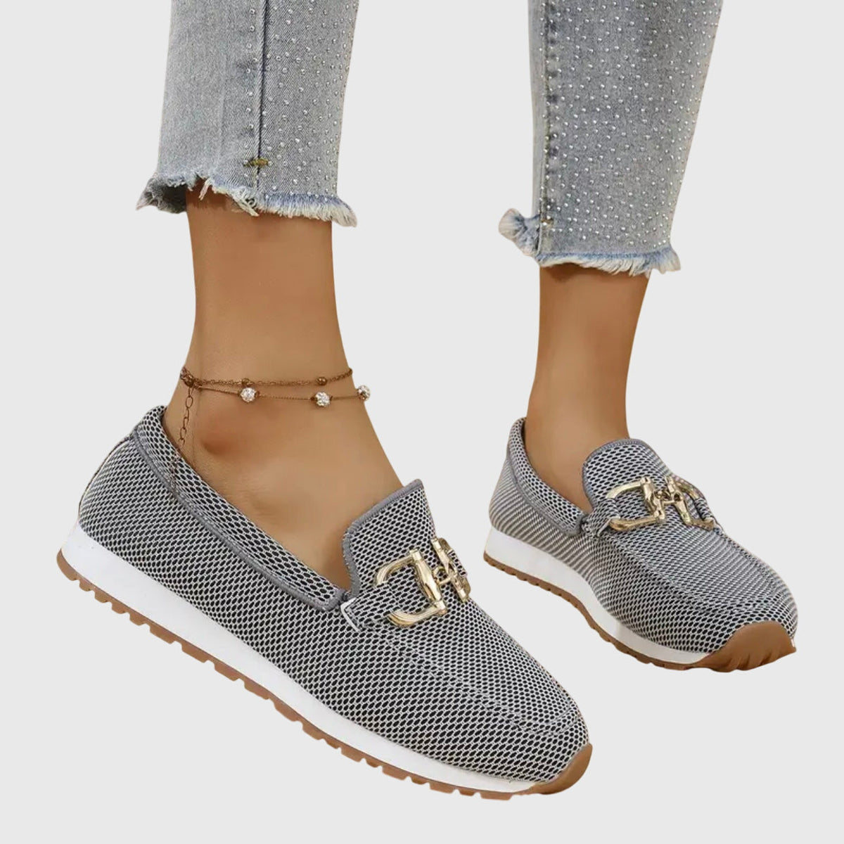Orthopädische Damen Loafer mit Schnallendetail