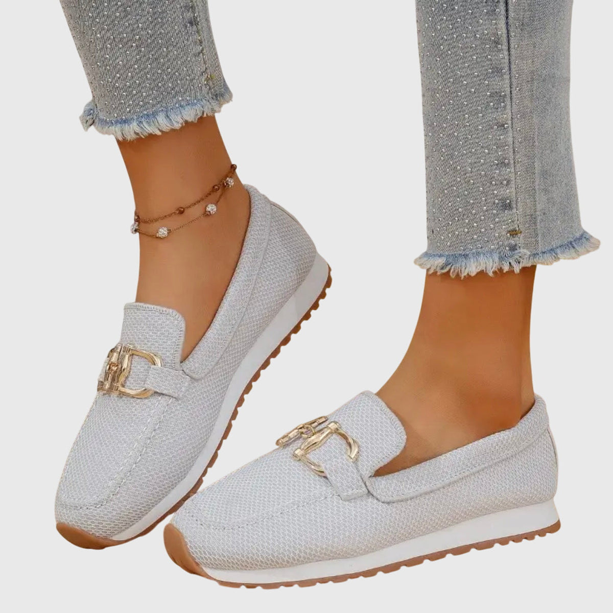 Orthopädische Damen Loafer mit Schnallendetail