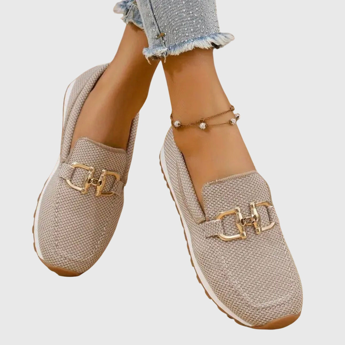 Orthopädische Damen Loafer mit Schnallendetail