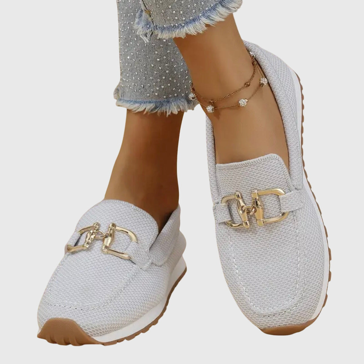 Orthopädische Damen Loafer mit Schnallendetail