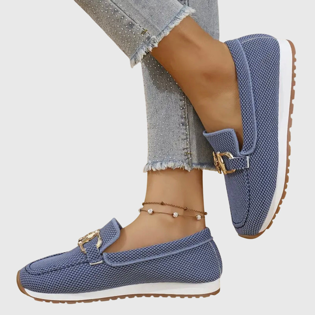 Orthopädische Damen Loafer mit Schnallendetail
