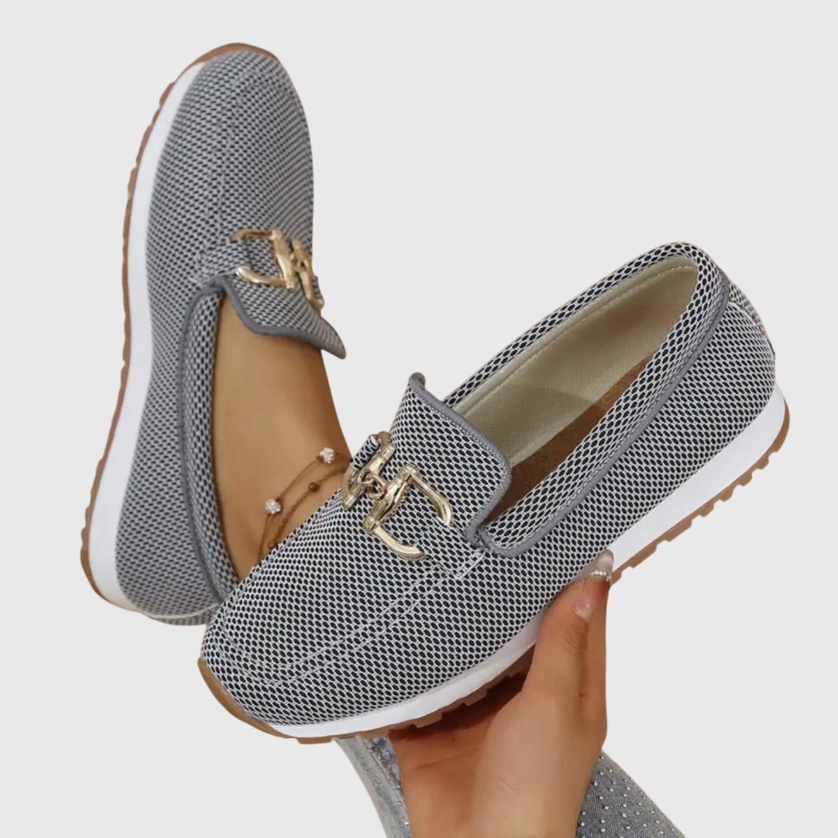 Orthopädische Damen Loafer mit Schnallendetail