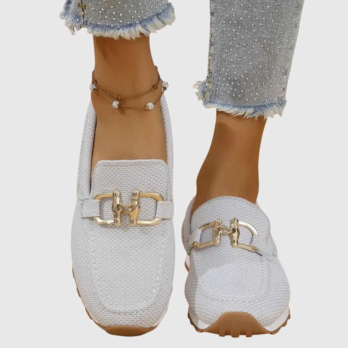 Orthopädische Damen Loafer mit Schnallendetail