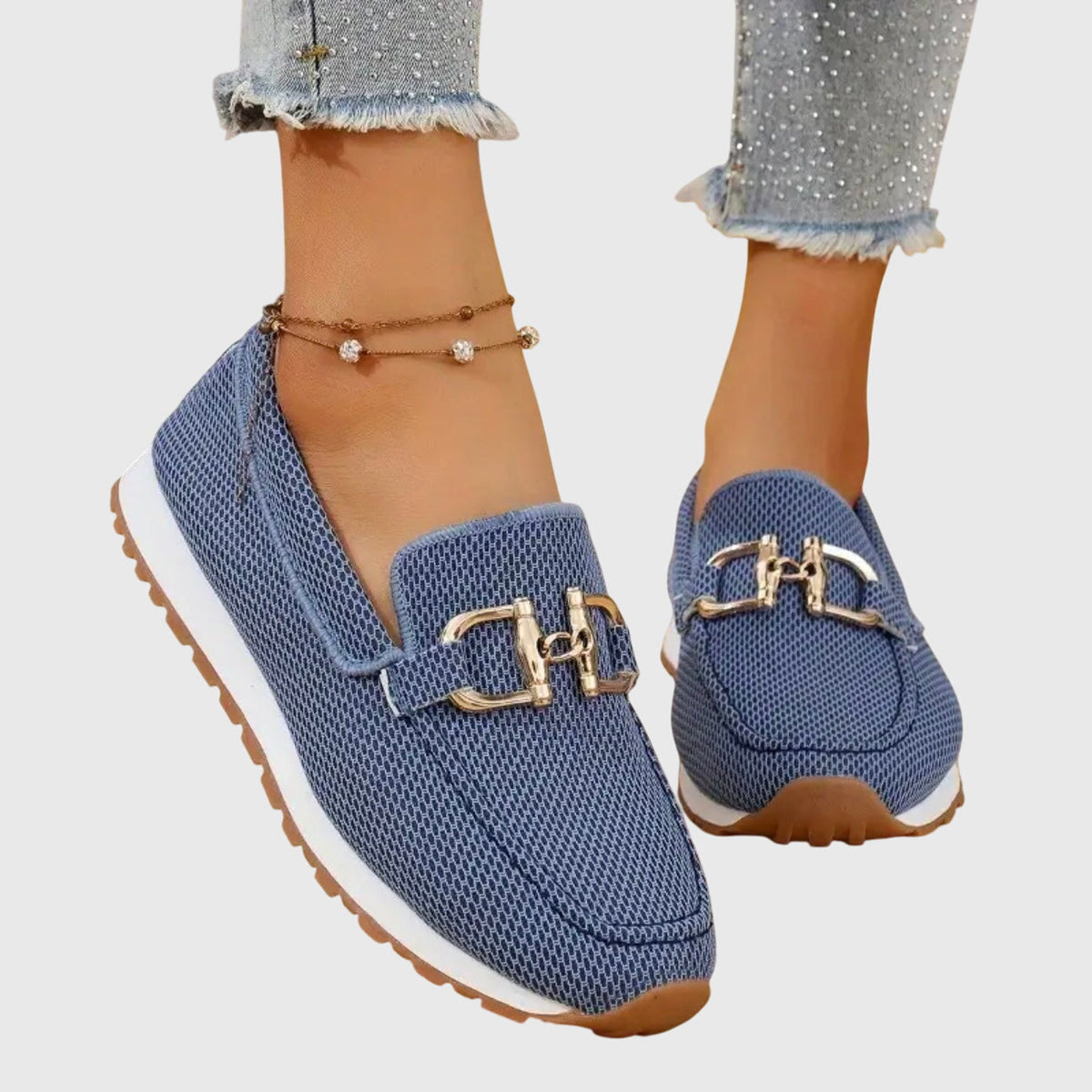 Orthopädische Damen Loafer mit Schnallendetail