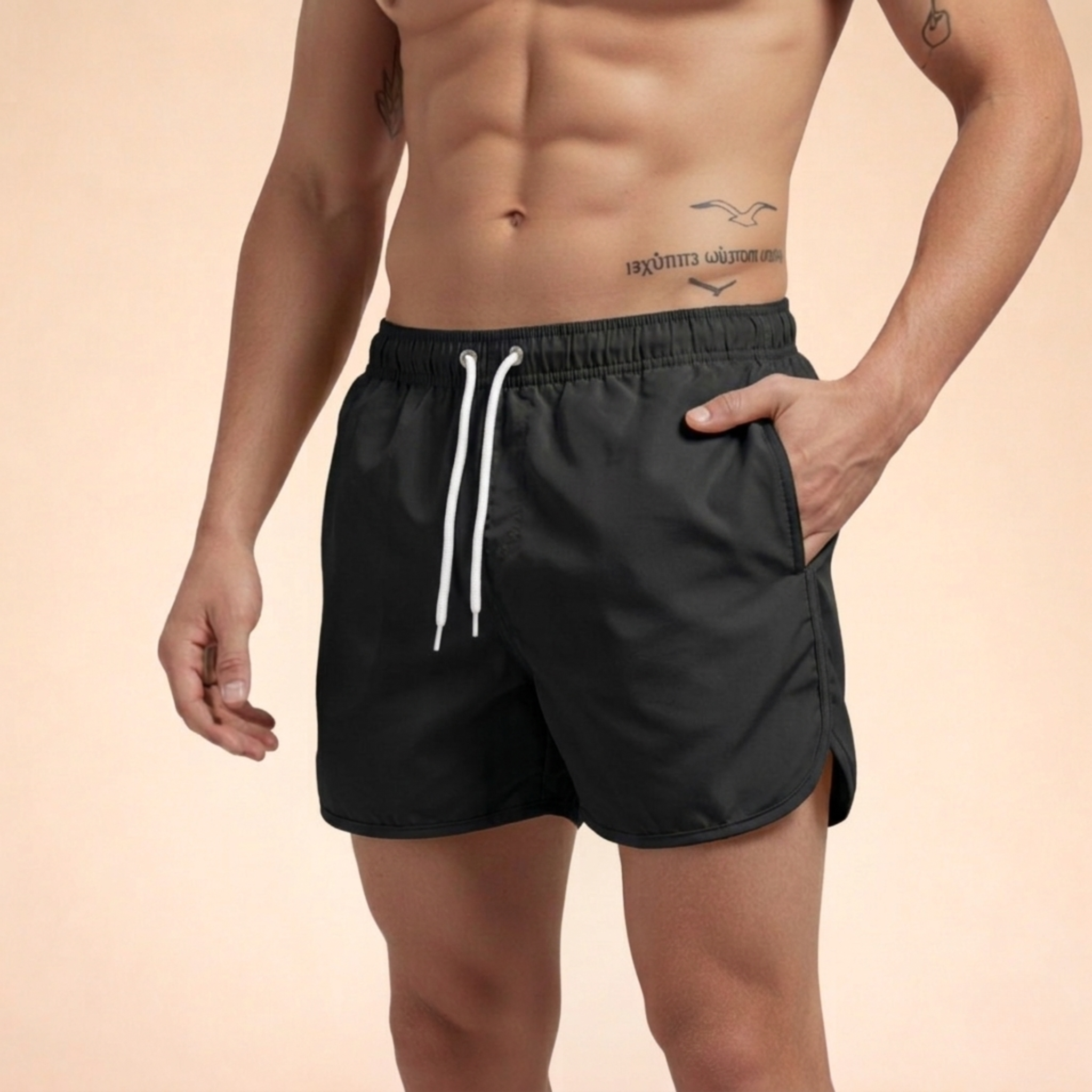 Herren Badeshorts Schnelltrocknend Sportlicher Schnitt