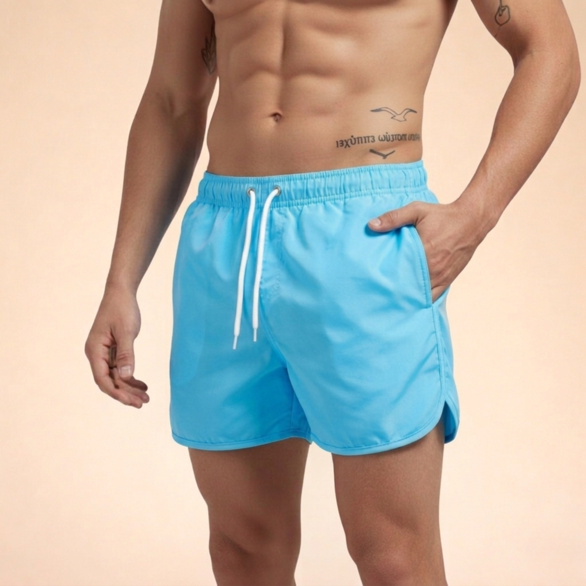 Herren Badeshorts Schnelltrocknend Sportlicher Schnitt