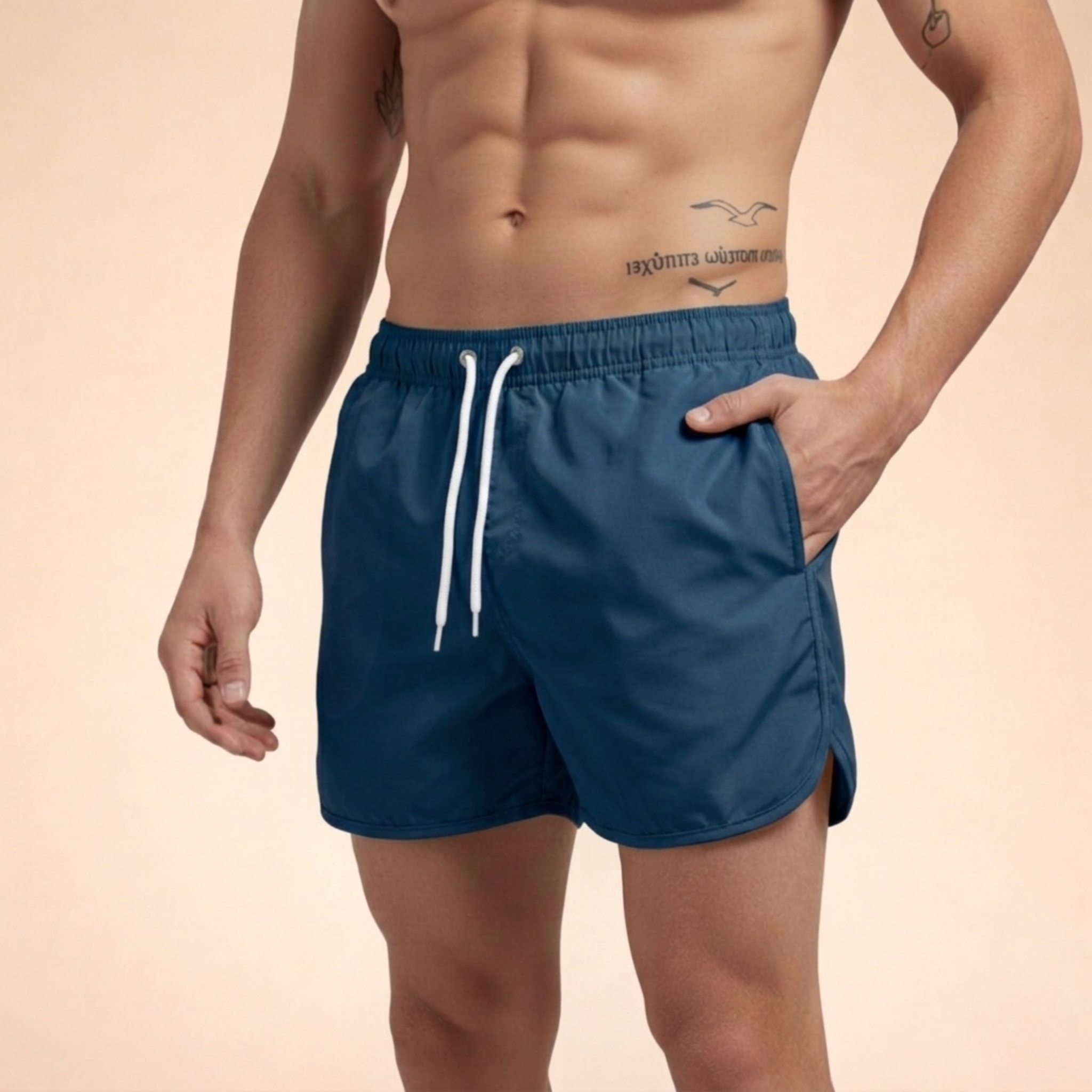 Herren Badeshorts Schnelltrocknend Sportlicher Schnitt