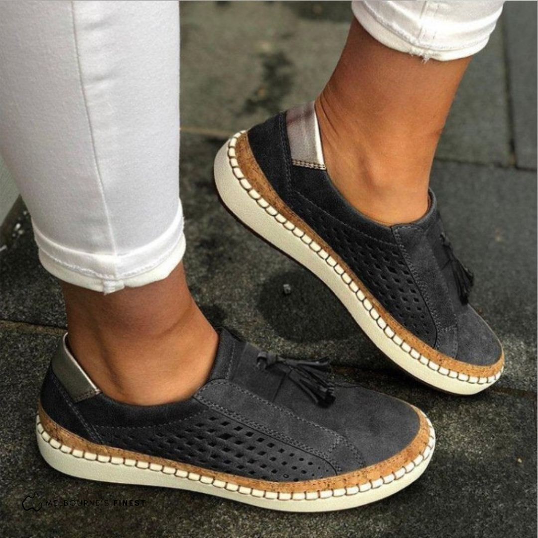 Atmungsaktive Damen Slip-on Sneaker mit Fussbett