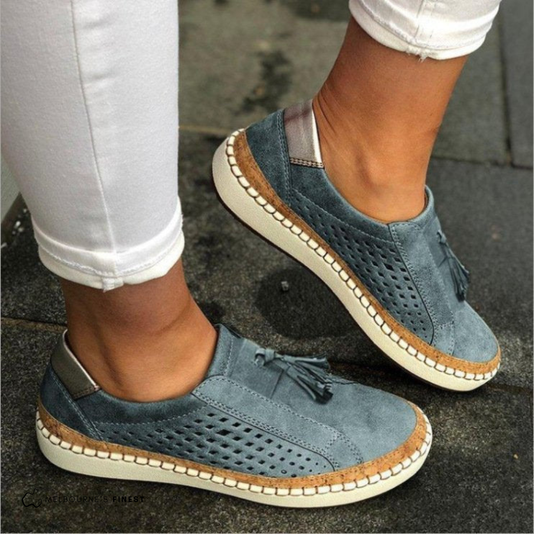 Atmungsaktive Damen Slip-on Sneaker mit Fussbett