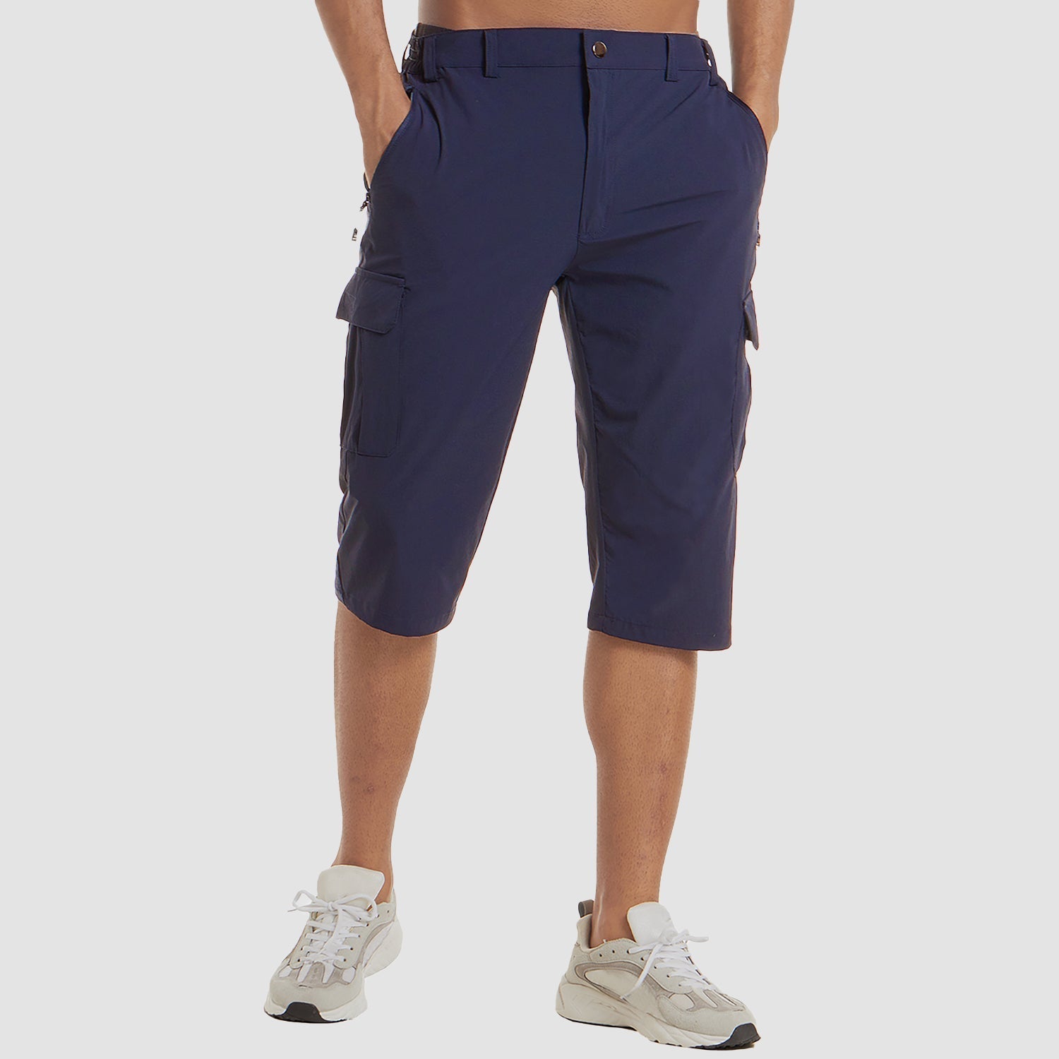 Herren-Cargoshorts mit Stretch und Reißverschlusstaschen
