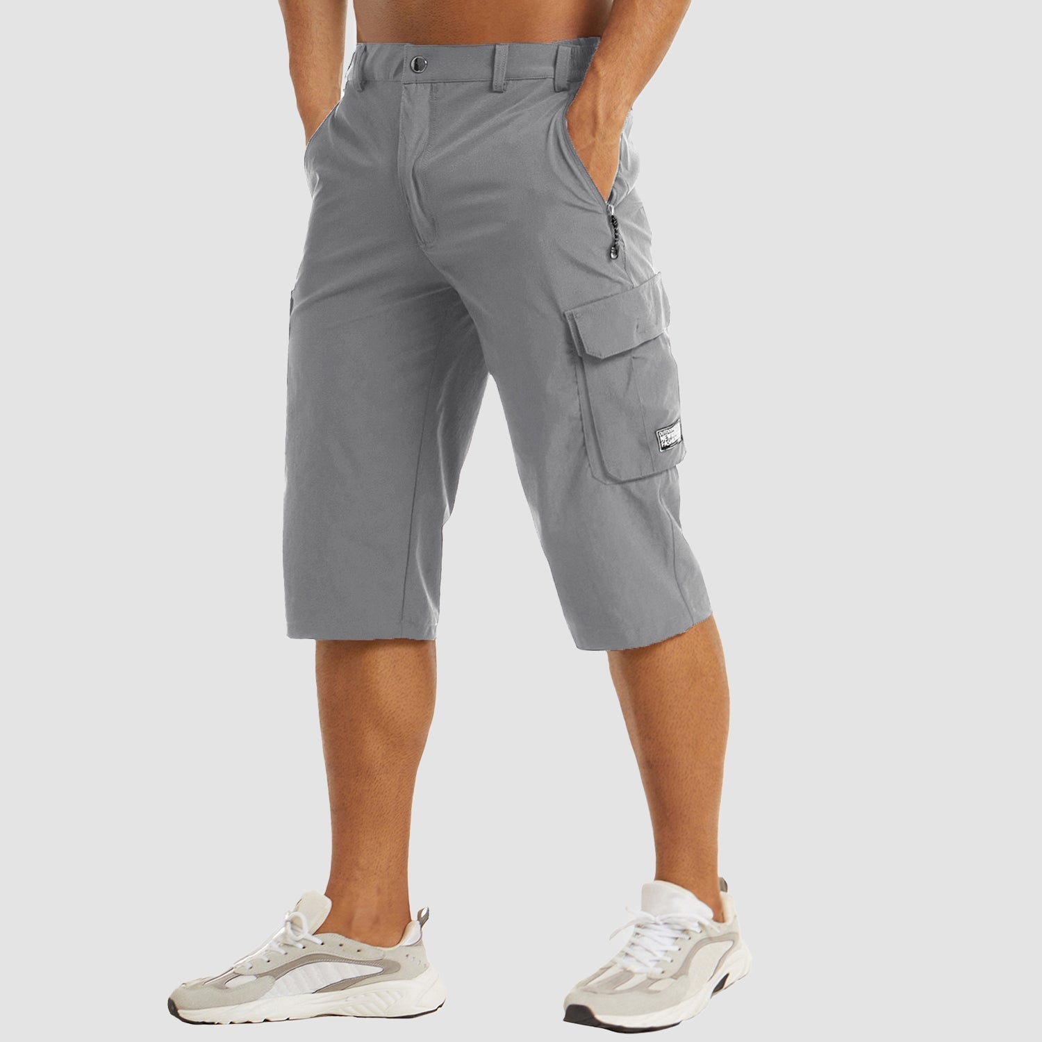 Herren-Cargoshorts mit Stretch und Reißverschlusstaschen