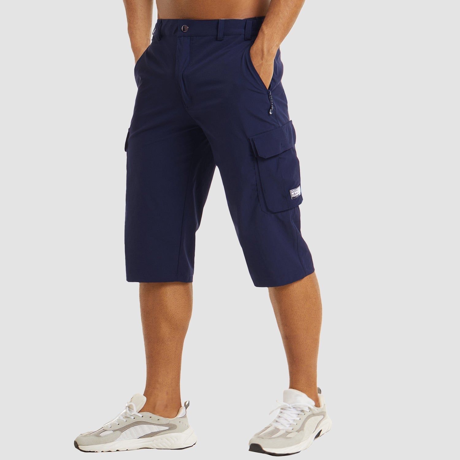Herren-Cargoshorts mit Stretch und Reißverschlusstaschen
