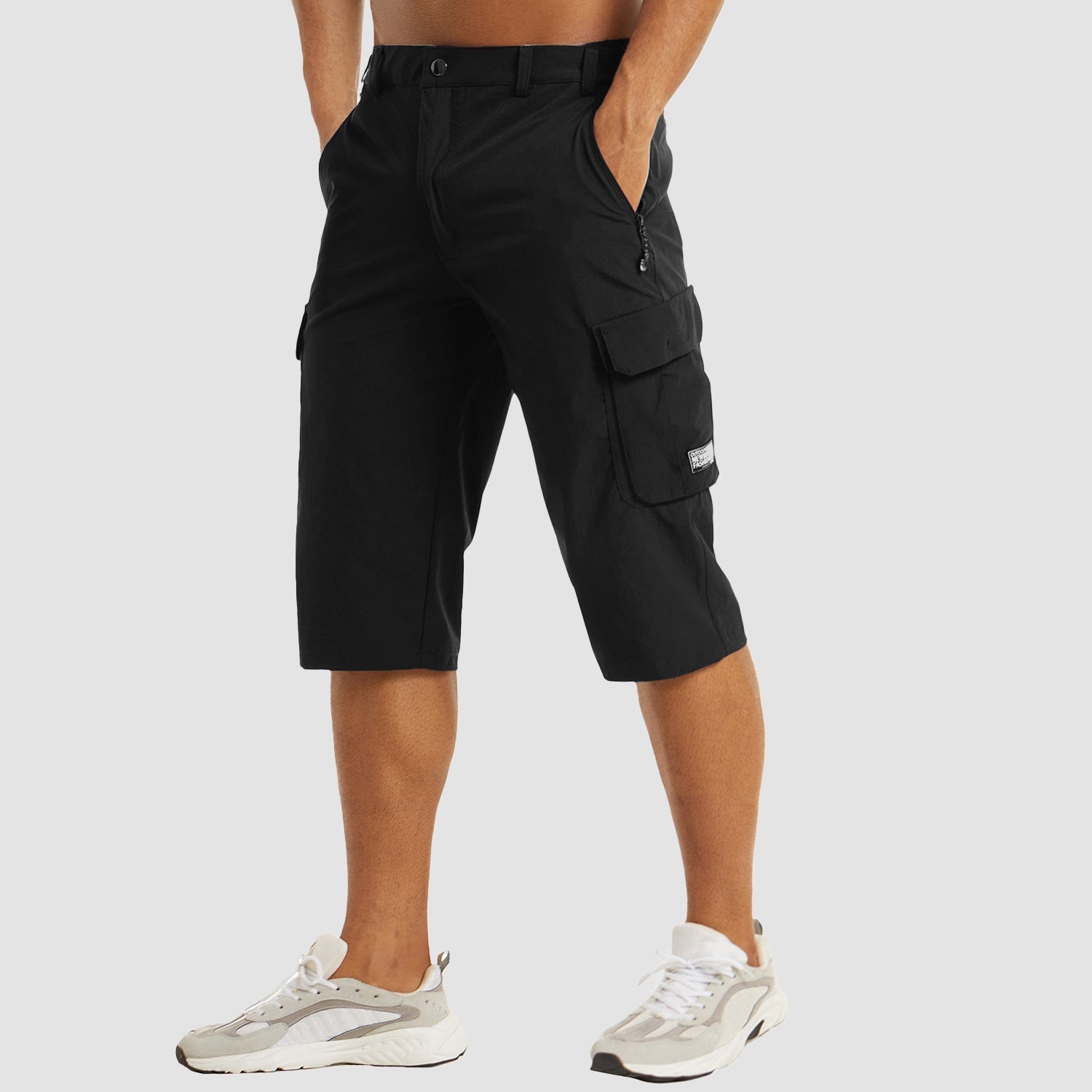 Herren-Cargoshorts mit Stretch und Reißverschlusstaschen