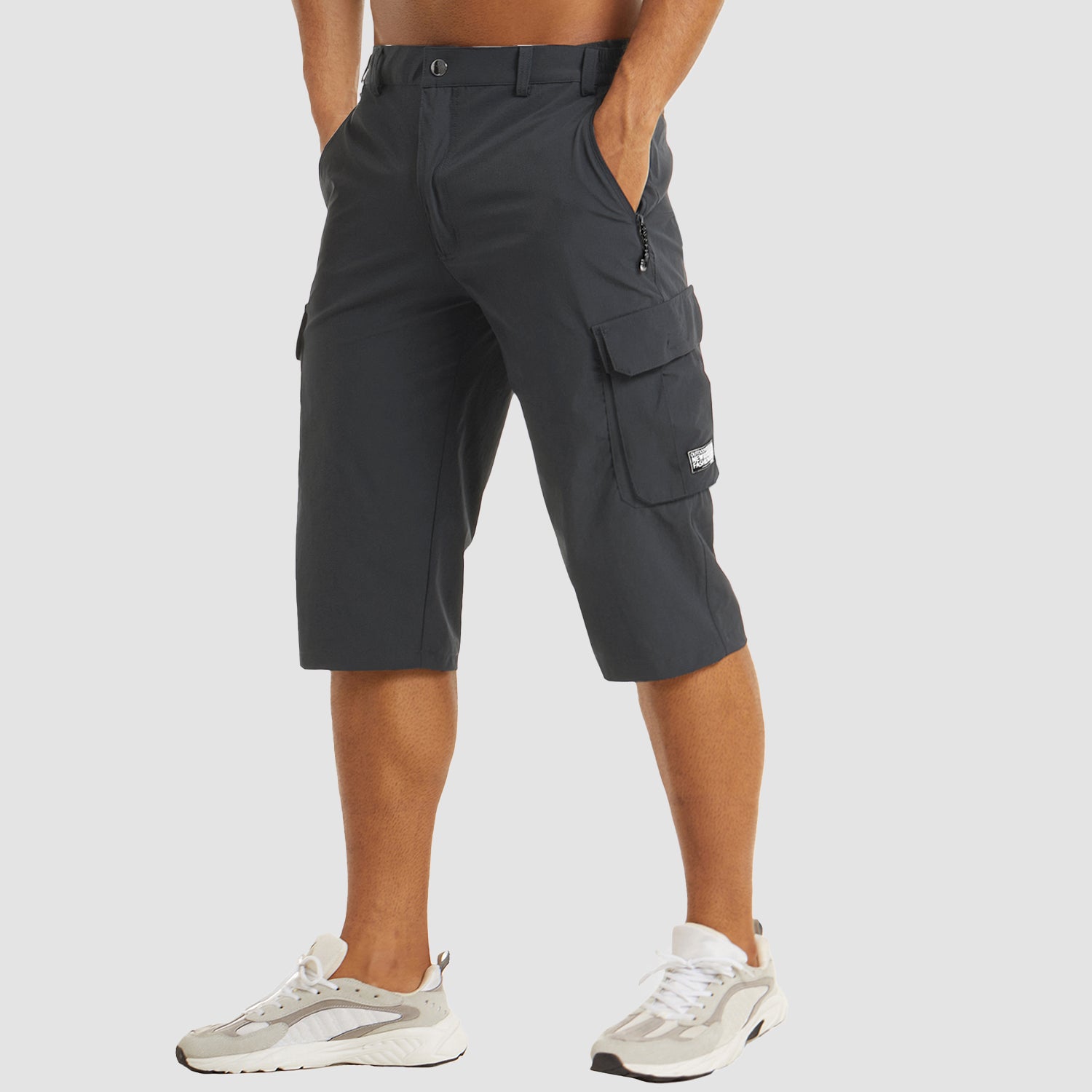 Herren-Cargoshorts mit Stretch und Reißverschlusstaschen